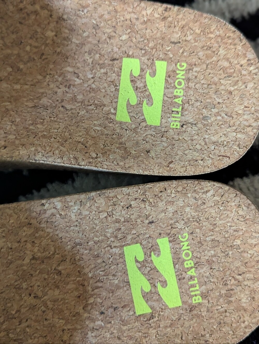 Billabong Cork Slide Sandals with Mint Strap - Picture 2 of 3